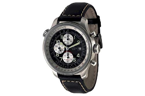 Zeno-Watch Herrenuhr - OS Slide Rules Slide Rule Chronograph Date - 8557CALTVD-b1 von Zeno