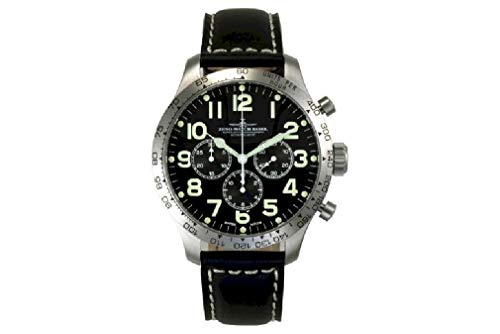 Zeno-Watch Herrenuhr - OS Tachymeter Pilot Chronograph 2020-8559TH-3T-a1 von Zeno