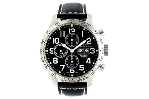 Zeno-Watch Herrenuhr - Oversized Pilot Tachymeter Chrono DD Tachymeter - 8557TVDDT-a1 von Zeno