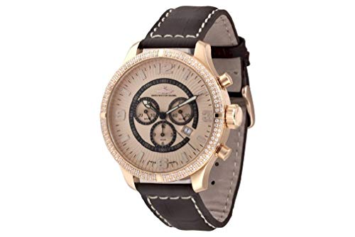 Zeno-Watch Herrenuhr - Oversized Retro Chrono Parisienne Gold Plated - 8830Q-Pgr-h9 von Zeno