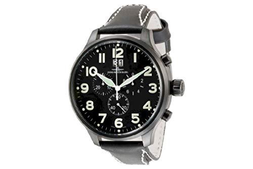 Zeno-Watch Herrenuhr - Super Oversized Chrono Big Date Black - 6221-8040Q-bk-a1 von Zeno