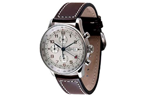 Zeno-Watch Herrenuhr - X-Large Retro Chronograph GMT - P753TVDGMT-f2 von Zeno