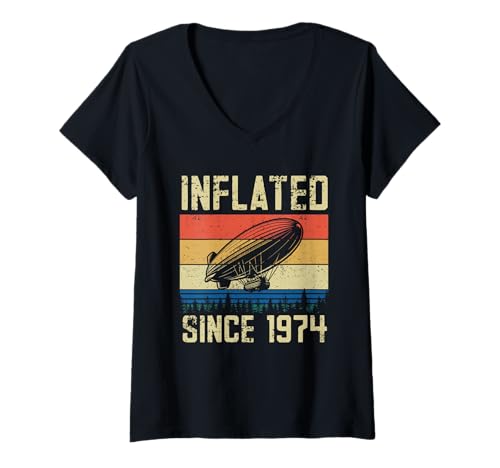 Damen Zeppelin Vintage-Grafikdesign für Herren, klassischer Stil T-Shirt mit V-Ausschnitt Damen Zeppelin Vintage-Grafikdesign für Herren, klassischer Stil T-Shirt mit V-Ausschnitt von Zeppelin Retro Designs for Men