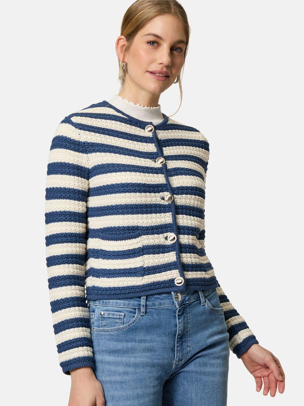 zero Strickjacke Damen gestreift, blau zero Strickjacke Damen gestreift, blau von Zero