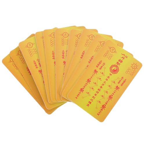 Zerodeko 10 Stück Chinesische Fengshui-Amulettkarte 2024 Taisui-Karte Buddhistische Amulettkarte Glücksschutzkarten Zum Schutz Sicher Glück Glück Reichtum Gesundheit B von Zerodeko