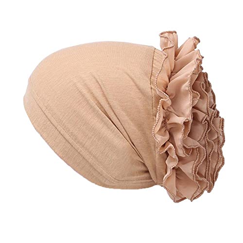 Zhiyao Damen Mütze Winter Frauen Muslim Chiffon Hijab Kopftuch Beanie mit Blume Muslimischen Warme Wintermütze Herbst Chemo Hut von Zhiyao