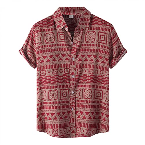 Zhiyao Funky Hawaiihemd Herren Hemden Langarm/Kurzarm Männer Freizeithemd Regular Fit Men Shirts Sommerhemd T-Shirt Herren Hawaii-Print Strand Beach Palmen Diverse Farben von Zhiyao