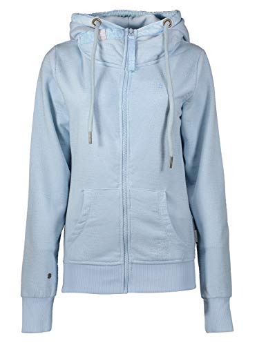 Zhrill Damen Sweatjacke Zip Hoody Kapuzenjacke mit Reißverschluss Lenny Light Blue Mel von Zhrill