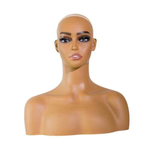 Zialofi Weibliche Mannequinkopf Büste Perückenkopfständer Halsbänder Kopfbedeckung PVC Gliederpuppenkopf Zialofi Weibliche Mannequinkopf Büste Perückenkopfständer Halsbänder Kopfbedeckung PVC Gliederpuppenkopf von Zialofi