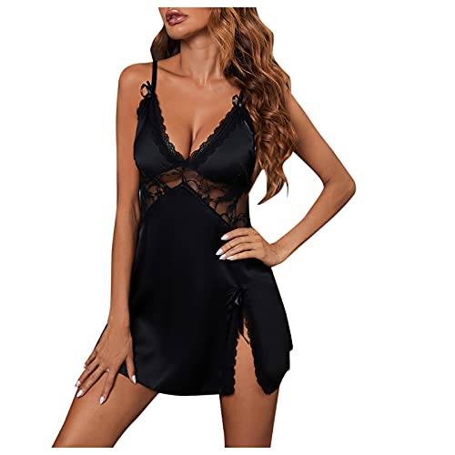 Zilosconcy Sexy Dessous Damen Für Sex Schlafanzug Rückenfrei Unterwäsche Negligee Reizwäsche Frau Sexy Dessous Nachtwäsche Perspektive Curvy Cosplay Teddy Nachtkleid Babydoll Lingerie von Zilosconcy