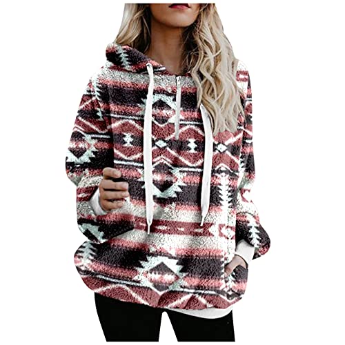 Zilosconcy Kapuzenpulli Damen Flauschig Hoodie Pulli Oversized Kuschlige Winterjacke Langarm Plüsch Warm Kapuzenjacke Herbst Winter Parka Übergangsjacke mit Reißverschluss von Zilosconcy