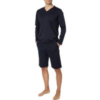 Zimmerli Herren Pyjama blau Jersey-Baumwolle unifarben von Zimmerli