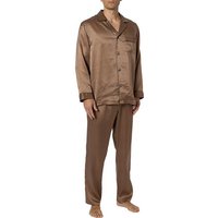 Zimmerli Herren Pyjama braun Seide unifarben von Zimmerli