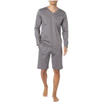 Zimmerli Herren Pyjama grau Jersey-Baumwolle unifarben von Zimmerli