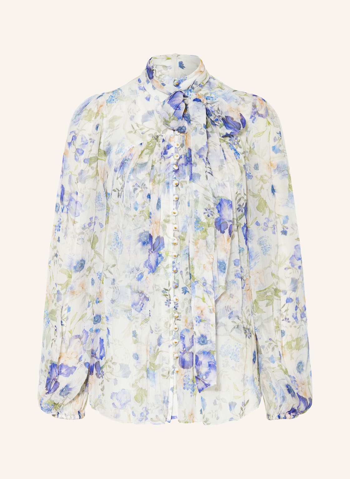 Zimmermann Bluse Natura Mit Abnehmbarer Schluppe blau von Zimmermann