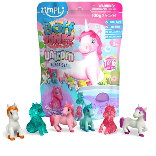 Große Einhorn Überraschung Badebombe von Zimpli Kids, 6 Überraschungs Einhorn Spielzeug zum Sammeln, Kinder Fizzing Geschenkset, Strumpffüller Spielzeug, für Jungen & Mädchen Große Einhorn Überraschung Badebombe von Zimpli Kids, 6 Überraschungs Einhorn Spielzeug zum Sammeln, Kinder Fizzing Geschenkset, Strumpffüller Spielzeug, für Jungen & Mädchen von Zimpli Kids