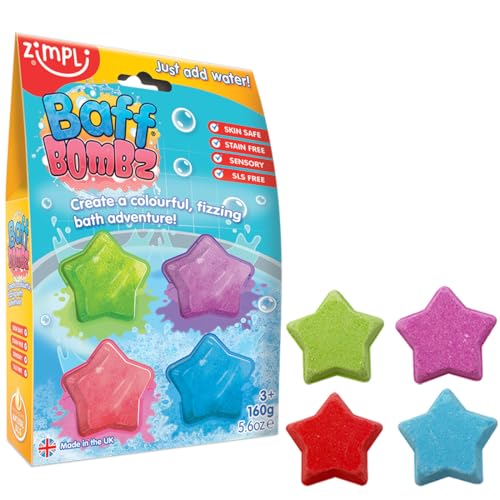 4 x Sterne Badebomben von Zimpli Kids, Badebomben Geschenkbox für Kinder, Badebomben Making Kit für Kinder, Spa Sprudeln, Vegan Friendly & Cruelty Free 4 x Sterne Badebomben von Zimpli Kids, Badebomben Geschenkbox für Kinder, Badebomben Making Kit für Kinder, Spa Sprudeln, Vegan Friendly & Cruelty Free von Zimpli Kids