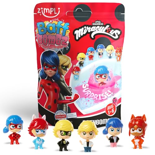 Zimpli Kids Große Miraculous Überraschungs-Badebombe, insgesamt 6 wundersame Spielzeuge zum Sammeln, eines pro Badebombe, Badespielzeug zum Sammeln für Kinder Zimpli Kids Große Miraculous Überraschungs-Badebombe, insgesamt 6 wundersame Spielzeuge zum Sammeln, eines pro Badebombe, Badespielzeug zum Sammeln für Kinder von Zimpli Kids