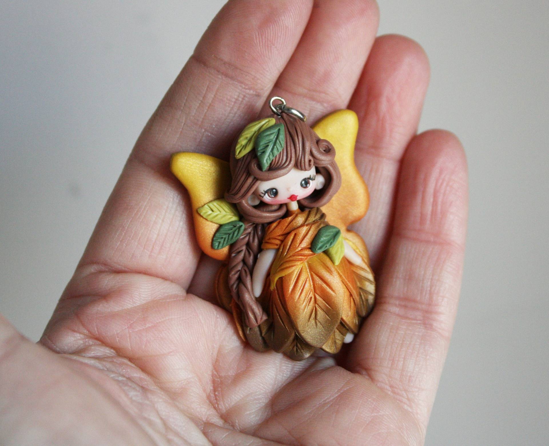 Polymer Clay Halskette, Puppen Anhänger, Handgemachter Schmuck Für Mädchen, Geschenk Sie, Fee Cartoons Halskette von ZingaraCreativa