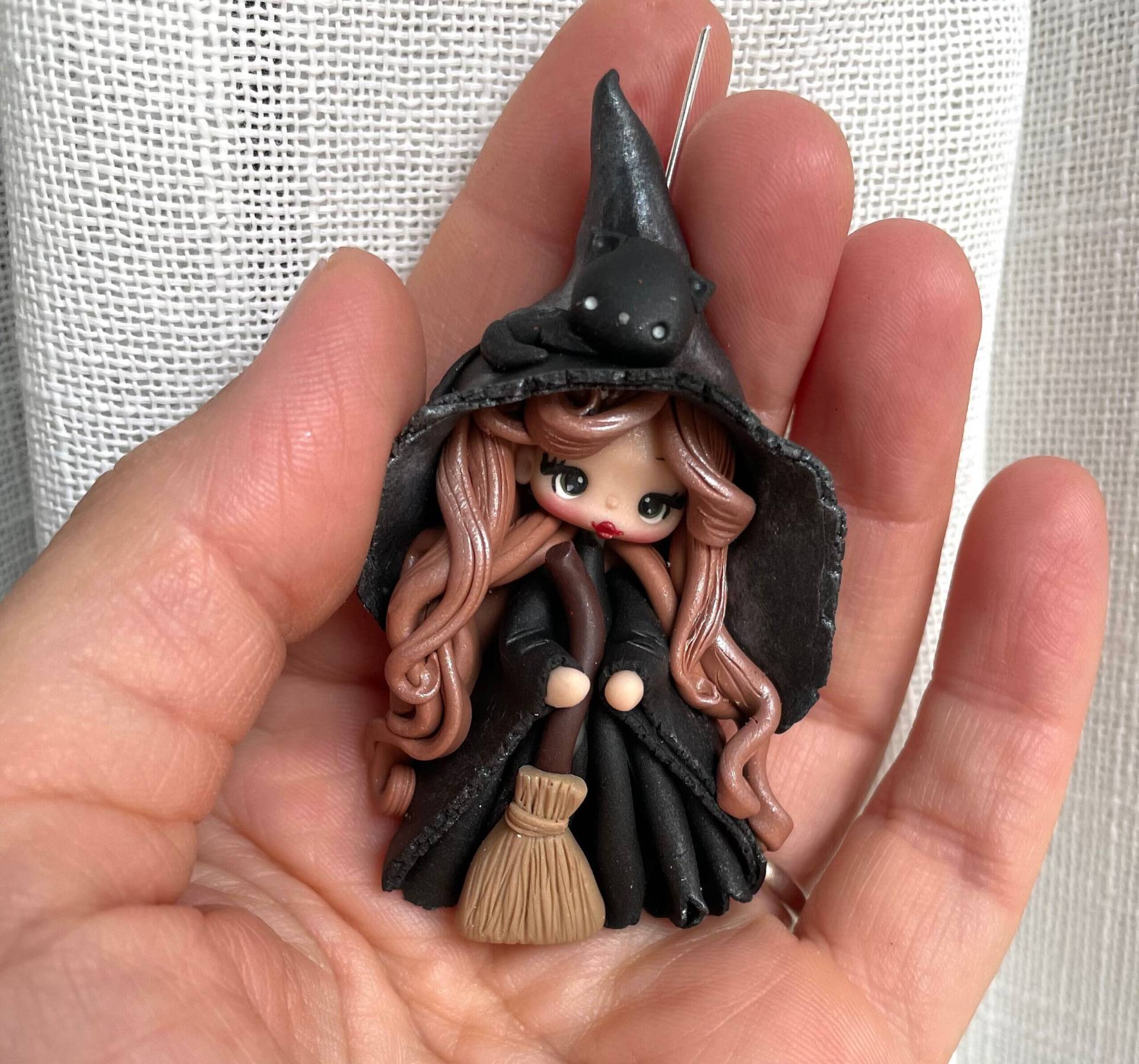 Polymer Clay Halskette, Puppen Anhänger, Handgemachter Schmuck Für Mädchen, Geschenk Sie, Fee Cartoons Halskette von ZingaraCreativa