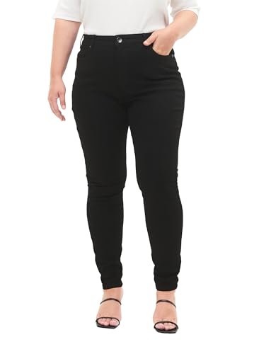 Zizzi Damen Große Größen Amy Jeans Hohe Taille Extra Slim Größe Gr 44/78 cm Black von Zizzi