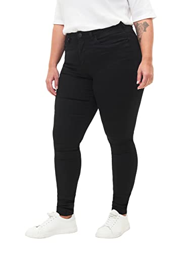 Zizzi Damen Große Größen Amy Jeans Hohe Taille Slim Gr 50W / 86 cm Black von Zizzi
