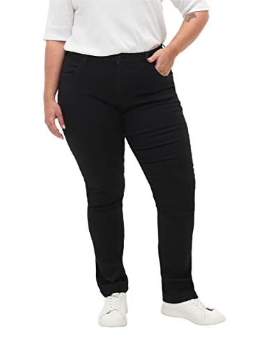 Zizzi Damen Große Größen Emily Jeans Slim Fit Normale Taillenhöhe Gr 58W / 78 cm Black von Zizzi