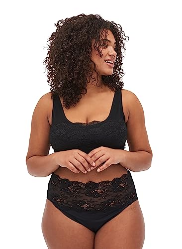 Zizzi Devoted by Damen Große Größen 2er-Pack Höschen Gr. 46 Black von Zizzi