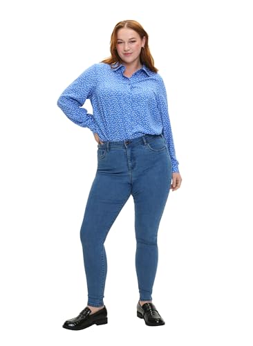 Zizzi Flash by Damen Große Größen Jeans Super Slim Hohe Taille Gr Gr 42/78 cm Light Blue von Zizzi