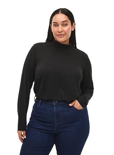 Zizzi Flash by Women Große Größen Bluse Lange Ärmel Größe 42–60 46-48 Black von Zizzi