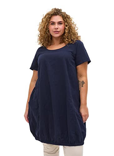 Zizzi Große Größen Damen Kurzarm Baumwollkleid Gr Gr XL Night Sky - Plus Size Damen Kleidung von Zizzi