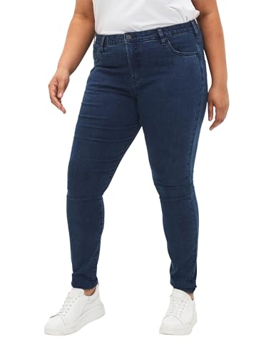 Zizzi Große Größen Damen Super Slim Amy Jeans mit hoher Taille Gr Gr 48/78 cm Dark Blue von Zizzi