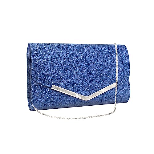 Zktfyshk Geldbörse für Damen, Hochzeit, Clutches, Handtasche, Damen, Schultertasche, funkelnd, glänzende Strasssteine, für Damen und Mädchen, blau Zktfyshk Geldbörse für Damen, Hochzeit, Clutches, Handtasche, Damen, Schultertasche, funkelnd, glänzende Strasssteine, für Damen und Mädchen, blau von Zktfyshk