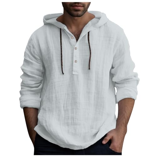 Zofedap Leinenhemd Herren Langarm mit Kapuze Sommer Hoodie Dünn Hawaii Hemd Männer Einfarbig Lässig Sommerhemd Freizeithemden Langarmshirt Linen Kapuzenhemd Zofedap Leinenhemd Herren Langarm mit Kapuze Sommer Hoodie Dünn Hawaii Hemd Männer Einfarbig Lässig Sommerhemd Freizeithemden Langarmshirt Linen Kapuzenhemd von Zofedap