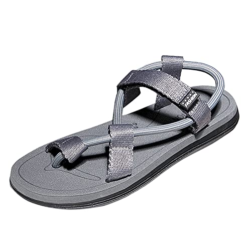 Zofedap Sommer Sandalen Herren Bequeme Pantoletten Schlappen Wandersandalen Trekkingsandalen Römersandalen Laufsandalen Schuhe Schwarz Herren Hausschuhe von Zofedap