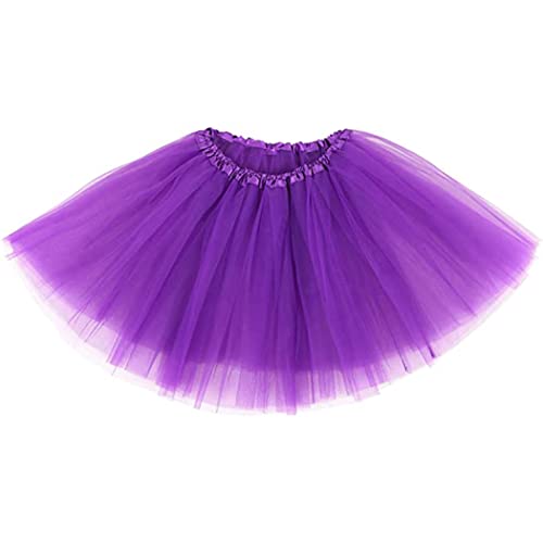 Zookey Damen Tüll-Tutu-Rock 4 Lagen Petticoat Tüllrock Erwachsener Ballettrock klassischer Tütü-Rock für Frauen und Mädchen von Zookey