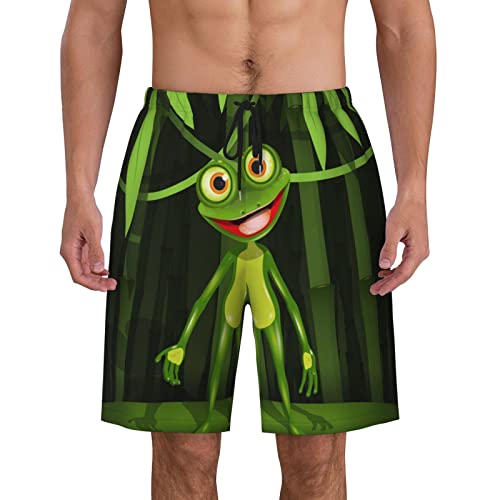 Quick Dry Herren Badeshorts Frosch im Dschungel Badeanzüge für Herren Badeanzüge, Schwarz , S 7-9 von Zorin