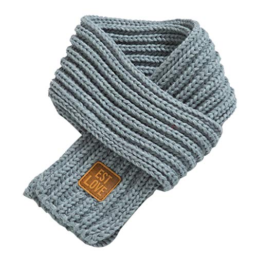 ZOYLINK Kinder Gestrickter Schal Normallack Einfacher Warmer Winter Schal für Jungen Mädchen von ZOYLINK