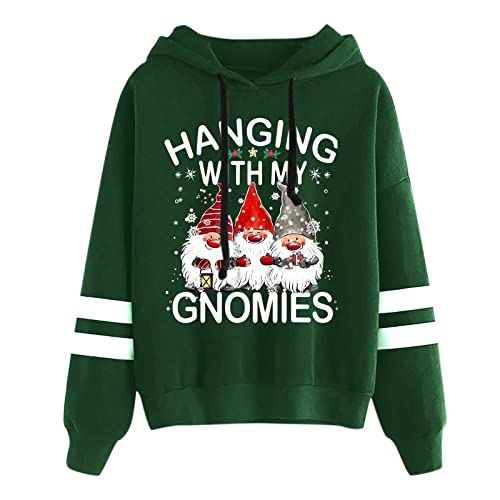 Weihnachtspullover Damen Lustig Sweatshirt Rentiermuster Weihnachtspullover Familie Set Weihnachten Pullover Strickpullover Unisex Christmas Teenager Mädchen Christmas Sweatshirt (A02-Green, XXL) von Zshosam