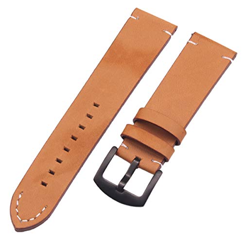 Uhrenarmbänder Echtes Leder Mann Frauen Vintage Armbanduhr Armband Metallschnalle, Schließe, 22mm von ZssmGood