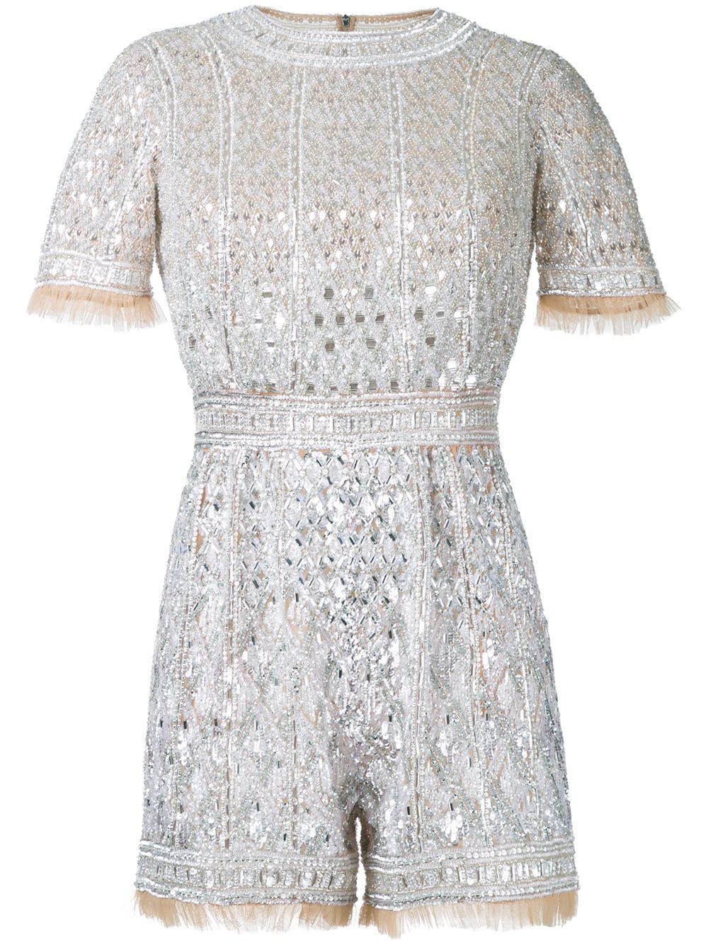 Zuhair Murad Kurzärmeliger Playsuit mit Verzierung - Metallic von Zuhair Murad