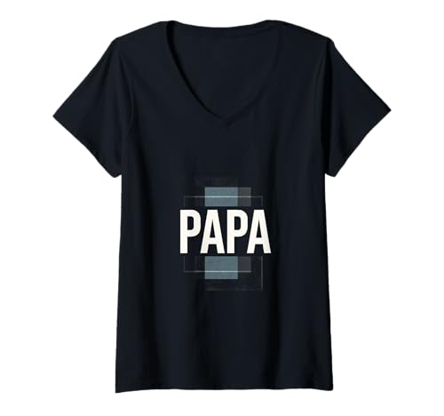 Damen Papa - Vatertag Vater Geschenkidee Werdender Papa T-Shirt mit V-Ausschnitt Damen Papa - Vatertag Vater Geschenkidee Werdender Papa T-Shirt mit V-Ausschnitt von Zukünftiger Vater Sohn Tochter