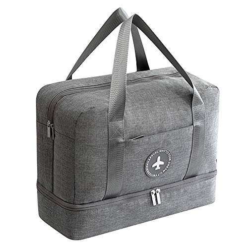 Zunedhys Sporttasche für Training, Turnbeutel, Schuhaufbewahrung, für Herren und Damen, Fitness-Taschen, langlebig, multifunktional, Handtasche, Outdoor-Sporttasche, grau von Zunedhys