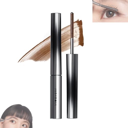 Judy Doll Mascara, Judydoll 3D Curling Wimperneisen-Mascara, borstenlose Mascara, waschbare extra schlanke Metall-Mascara, Curling & Voluminous Mascara (Classic Brown) von Zureto