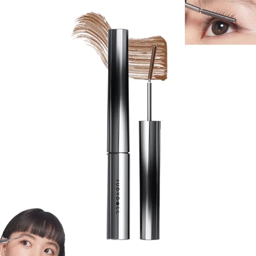 Judy Doll Mascara, Judydoll 3D Curling Wimperneisen-Mascara, borstenlose Mascara, waschbare extra schlanke Metall-Mascara, Curling & Voluminous Mascara (Precision Brown) von Zureto