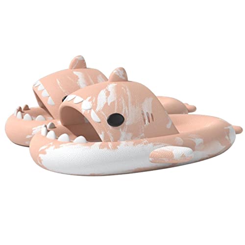 Unisex Shark Slides Schuhe, Shark Slides Erwachsene, Cloudy Shark Slides für Männer und Frauen (Pink White, adult, women, numeric_36, numeric_range, eu_footwear_size_system, numeric_37, medium) von Zureto