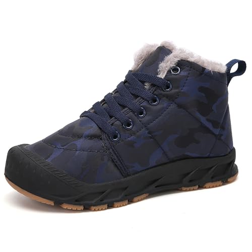 Zureto Barfussschuhe Winter for Kinder Erwachsener, Wasserdicht, Warme, rutschfeste Outdoor-Bergstiefel Herbst (Blue, Jugendliche, Damen, 38, Numerisch, EU Schuhgrößensystem, M) von Zureto