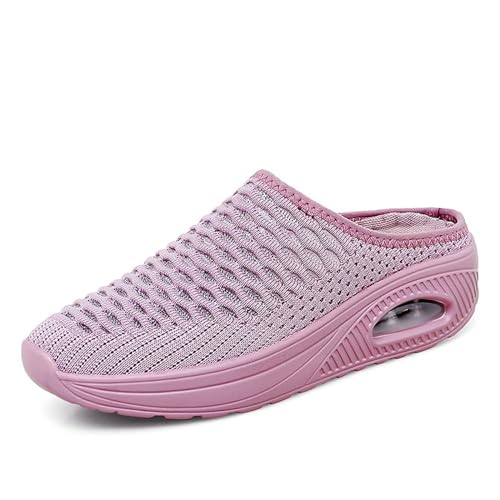 Zureto Hatme Orthopedic Slippers, Hatme Orthopädische Hausschuhe Damen Komfortschuhe Anti RutschSneaker DamenTrainer (Pink, Erwachsene, Damen, 35, Numerisch, EU Schuhgrößensystem, M) von Zureto