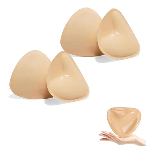 Zureto Monoka's Pushpads, Monoka Push up Pads, Doppelseitig klebende Pushup Nippelcover, Klebe BH Push Up (2 x Beige, C-D Körbchen) von Zureto