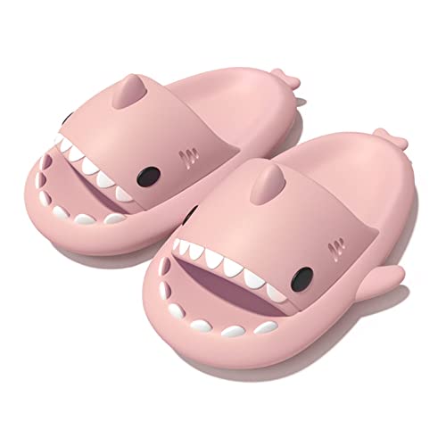 Zureto Sharkies Shoes, Cute Cloudy Shark Slides Erwachsene, Shark Two-Tone Hausschuhe Unisex (Peach Pink, adult, women, numeric_36, numeric_range, eu_footwear_size_system, numeric_37, medium) von Zureto